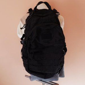 Heavy Duty Tactical Black Backpack, Army Grade